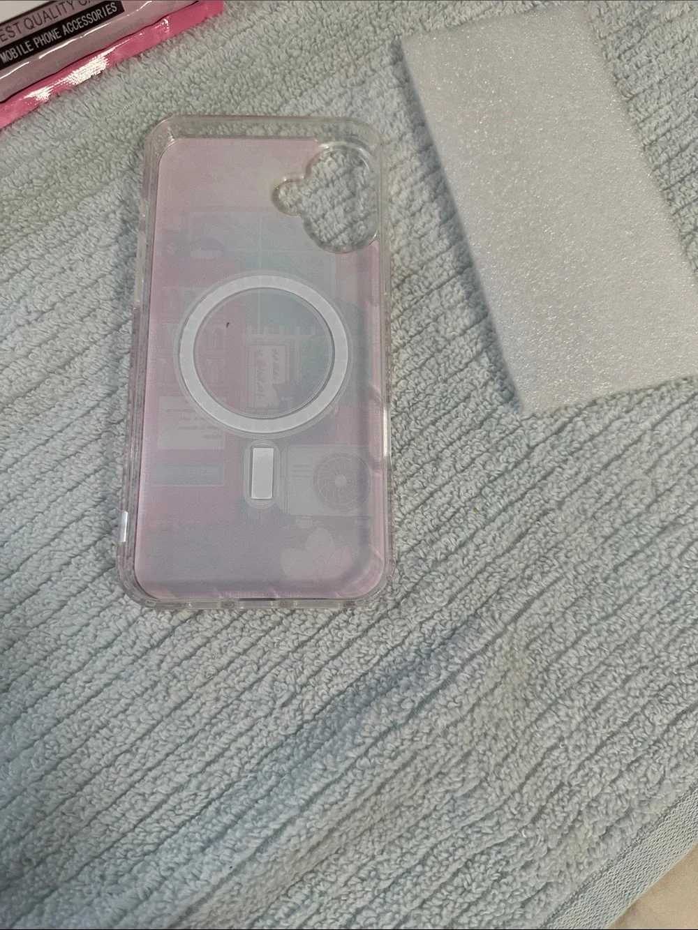 Phone Case for iPhone 16 Plus - Pink Anime Aesthetic Design MagSafe charging.